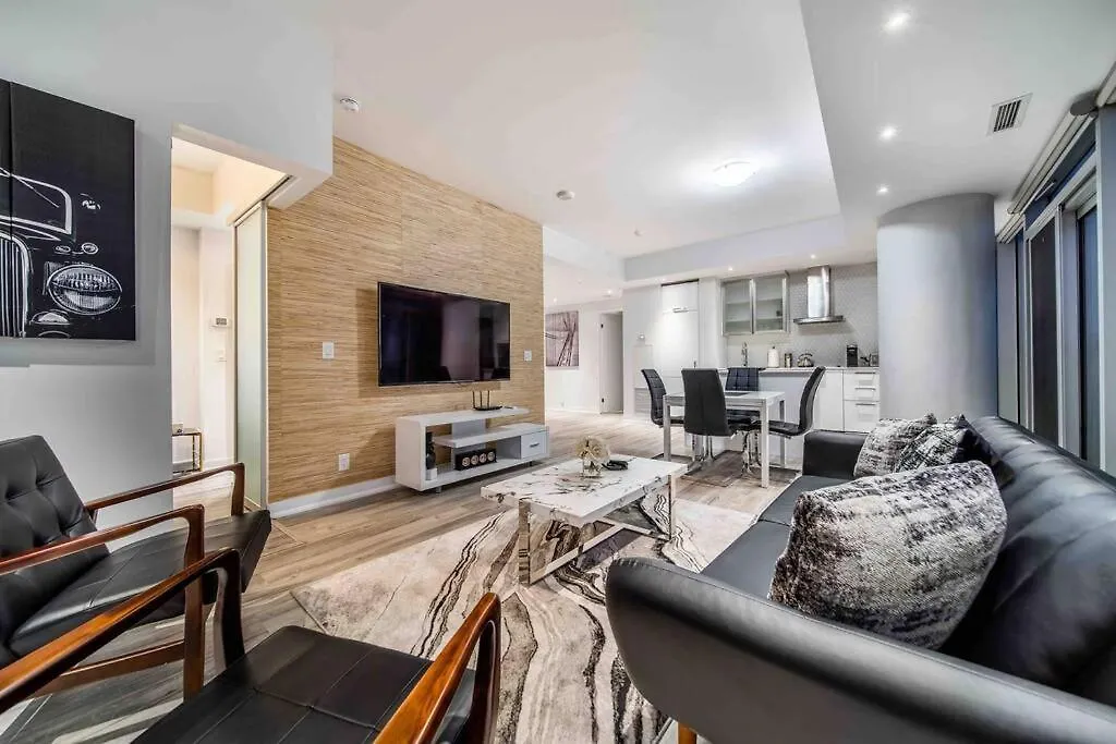 Signature View Of Cn Tower In Lux Toronto Condo Apartment